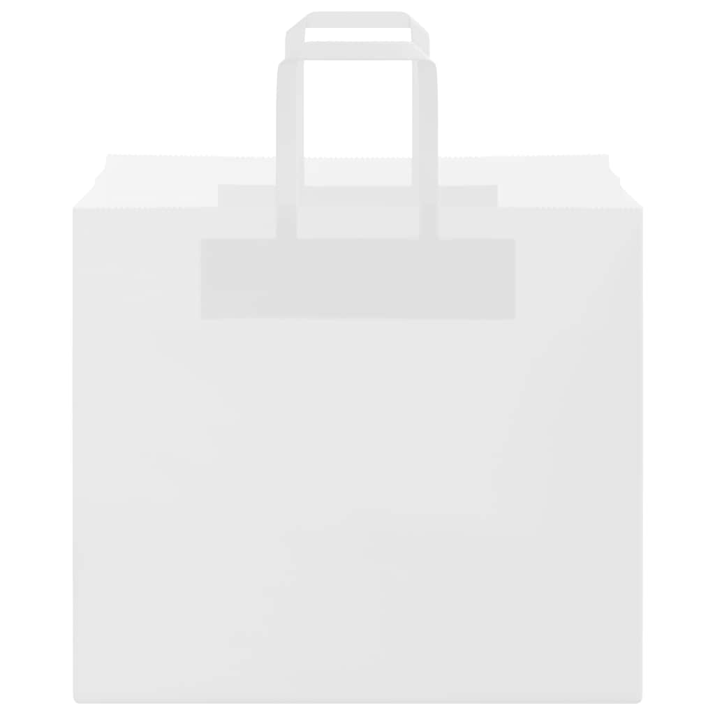 vidaXL Χάρτινες σακούλες 250 τεμάχια με χερούλια Λευκό 32x22x28 εκ.