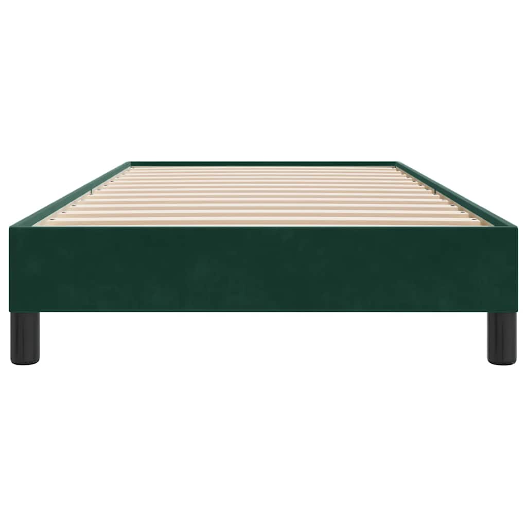 vidaXL Box Spring Κρεβάτι χωρίς στρώμα Σκούρο πράσινο Βελούδινο