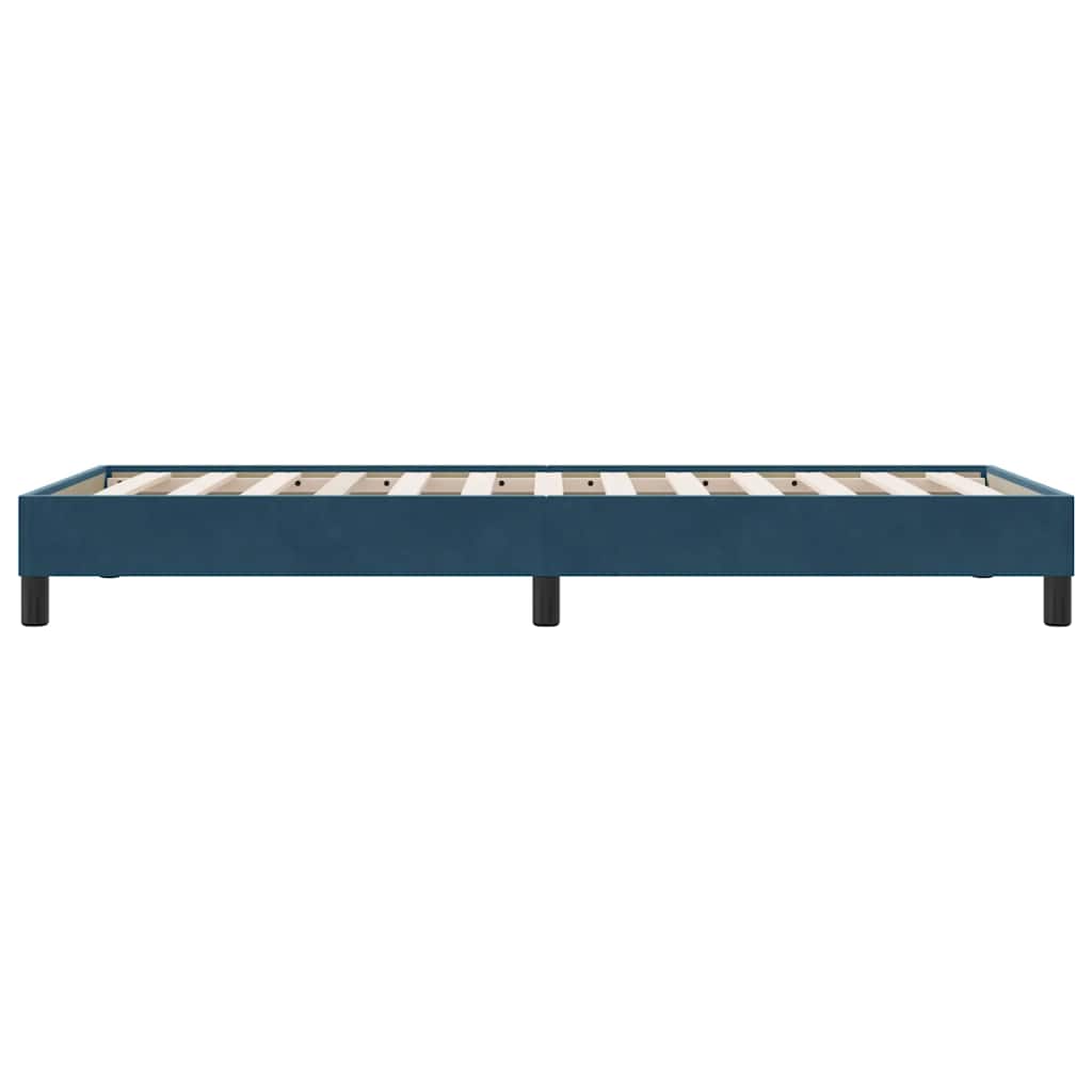 vidaXL Box Spring Κρεβάτι χωρίς στρώμα Σκούρο μπλε 80x210 cm Βελούδινο
