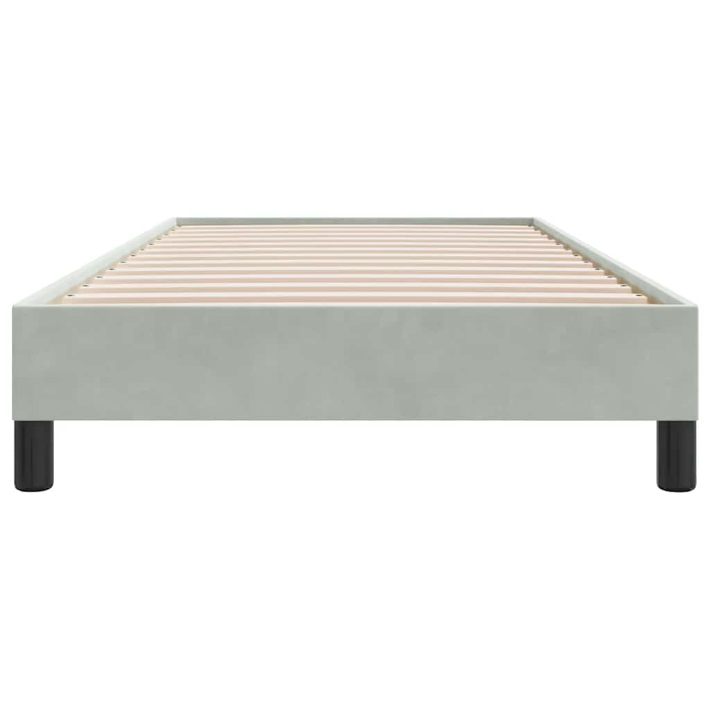 vidaXL Box Spring Κρεβάτι χωρίς στρώμα ανοιχτό γκρι 90x210cm Βελούδινο