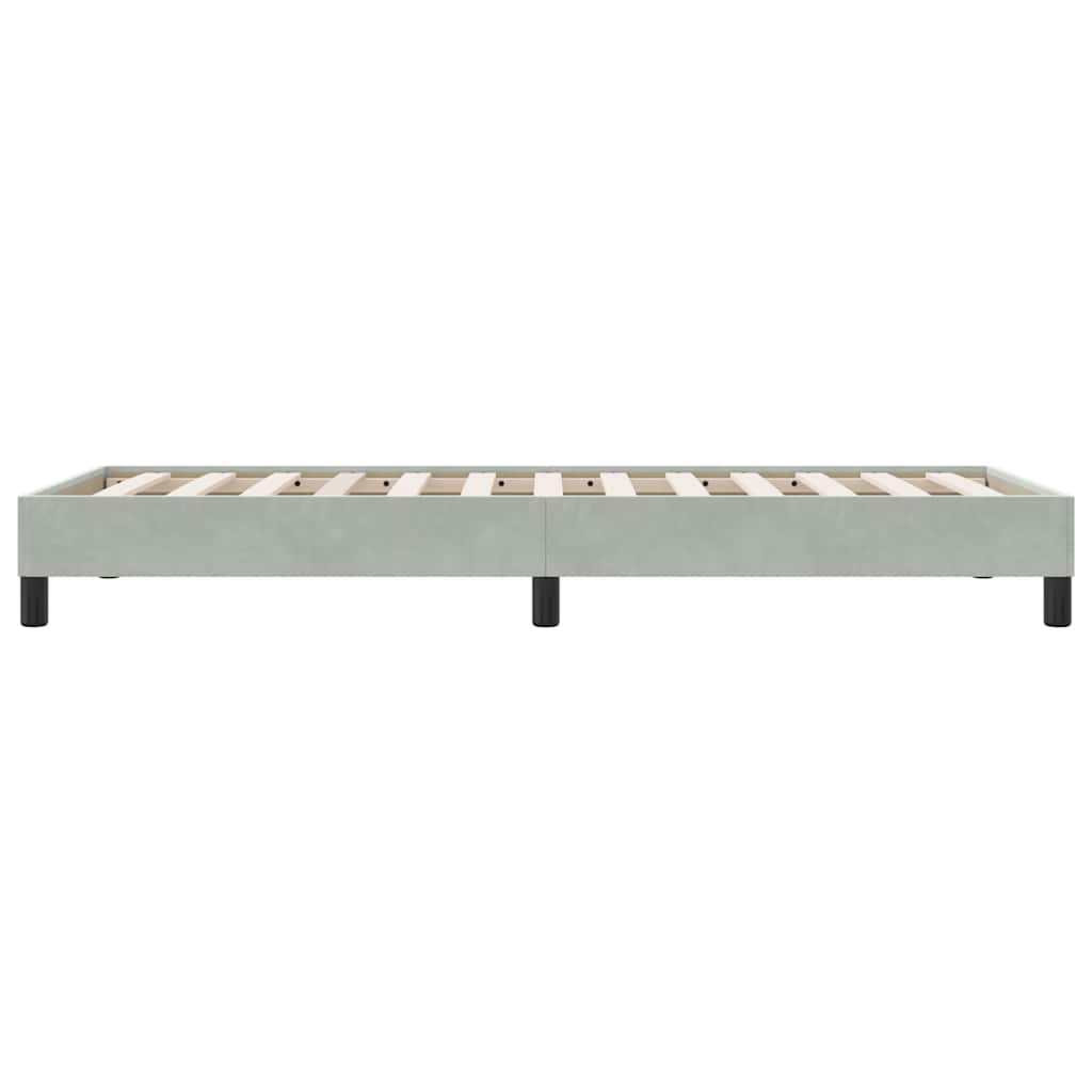 vidaXL Box Spring Κρεβάτι χωρίς στρώμα ανοιχτό γκρι 90x210cm Βελούδινο