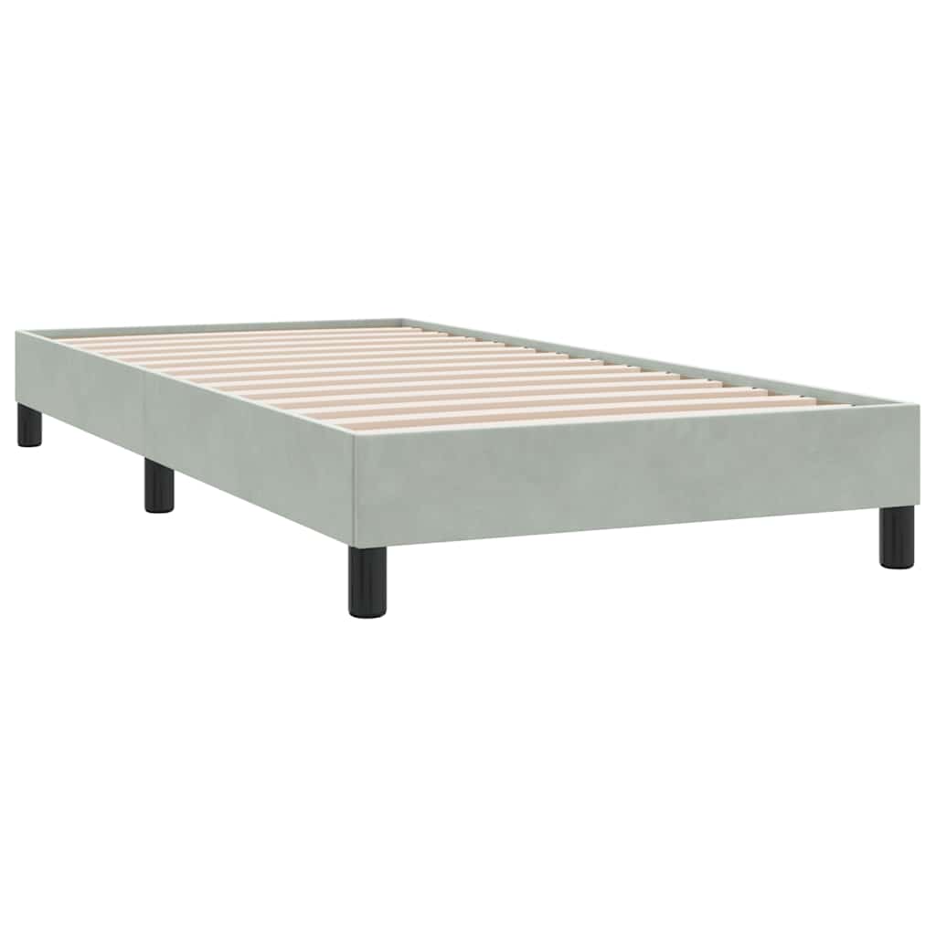 vidaXL Box Spring Κρεβάτι χωρίς στρώμα ανοιχτό γκρι 90x210cm Βελούδινο