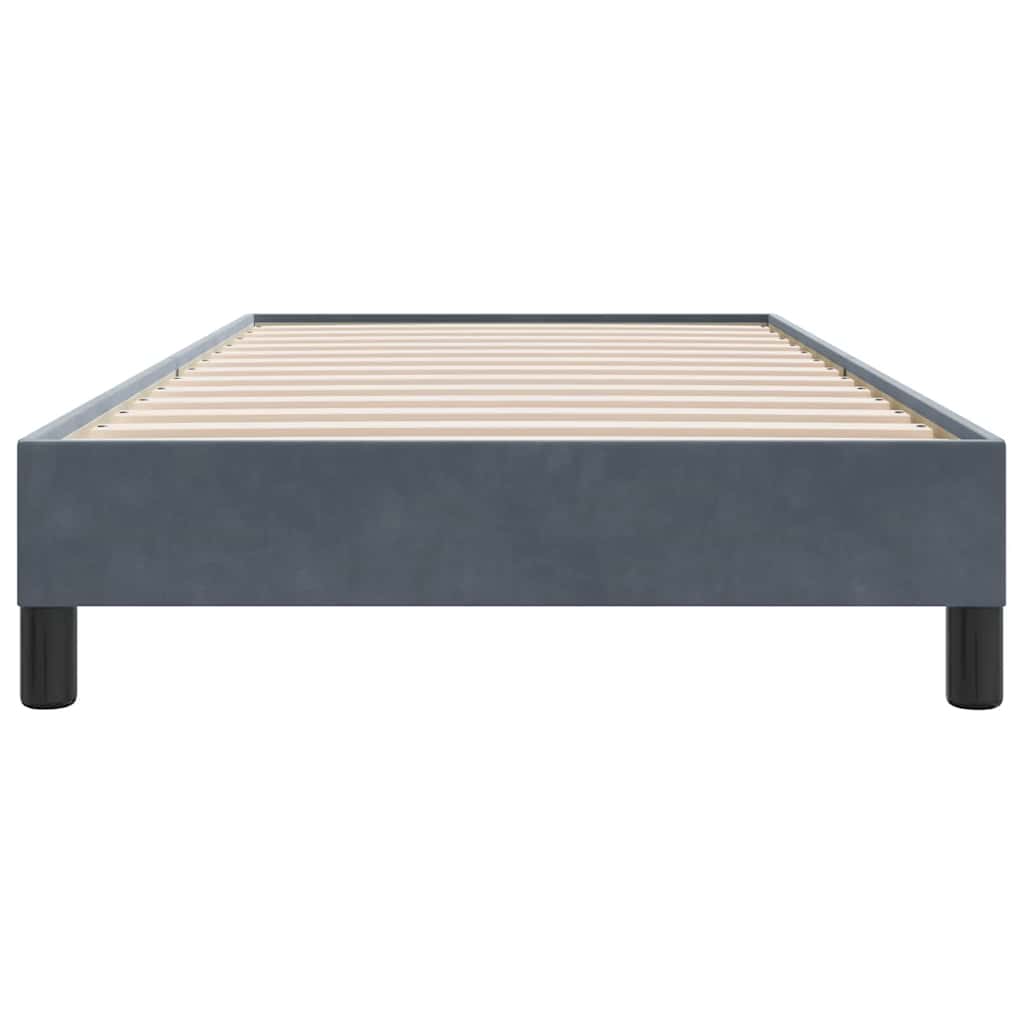 vidaXL Box Spring Κρεβάτι χωρίς στρώμα Σκούρο γκρι 90x210 cm Βελούδινο