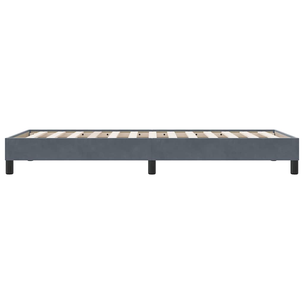 vidaXL Box Spring Κρεβάτι χωρίς στρώμα Σκούρο γκρι 90x210 cm Βελούδινο