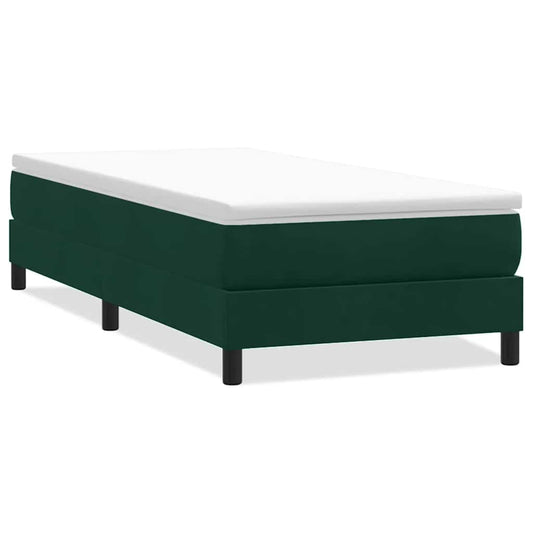 vidaXL Box Spring Κρεβάτι χωρίς στρώμα Σκούρο πράσινο Βελούδινο