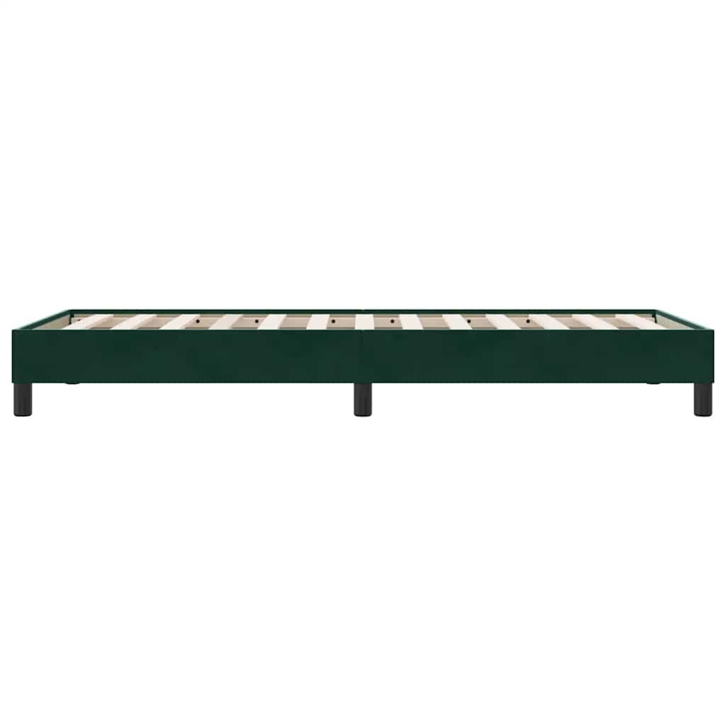 vidaXL Box Spring Κρεβάτι χωρίς στρώμα Σκούρο πράσινο Βελούδινο