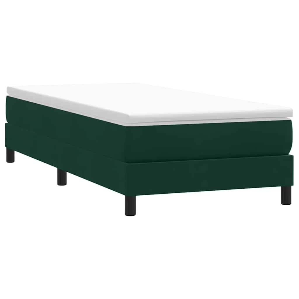 vidaXL Box Spring Κρεβάτι χωρίς στρώμα Σκούρο πράσινο Βελούδινο