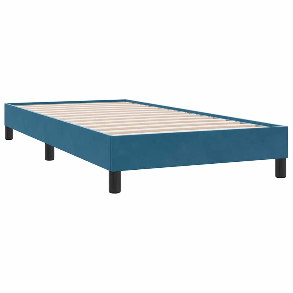 vidaXL Box Spring Κρεβάτι χωρίς στρώμα Σκούρο μπλε Βελούδινο