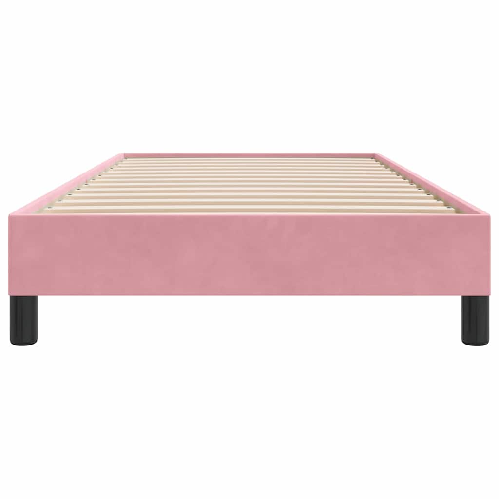 vidaXL Box Spring Κρεβάτι χωρίς στρώμα Ροζ 90x210 cm Βελούδινο