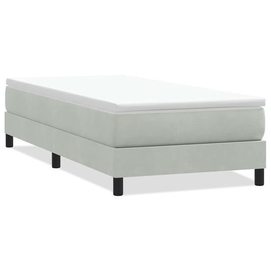 vidaXL Box Spring Κρεβάτι χωρίς στρώμα Ανοιχτό γκρι Βελούδινο
