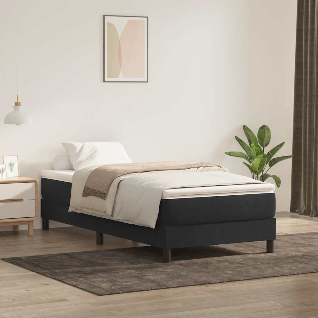 vidaXL Box Spring Κρεβάτι χωρίς στρώμα Μαύρο 100x210 cm Βελούδινο