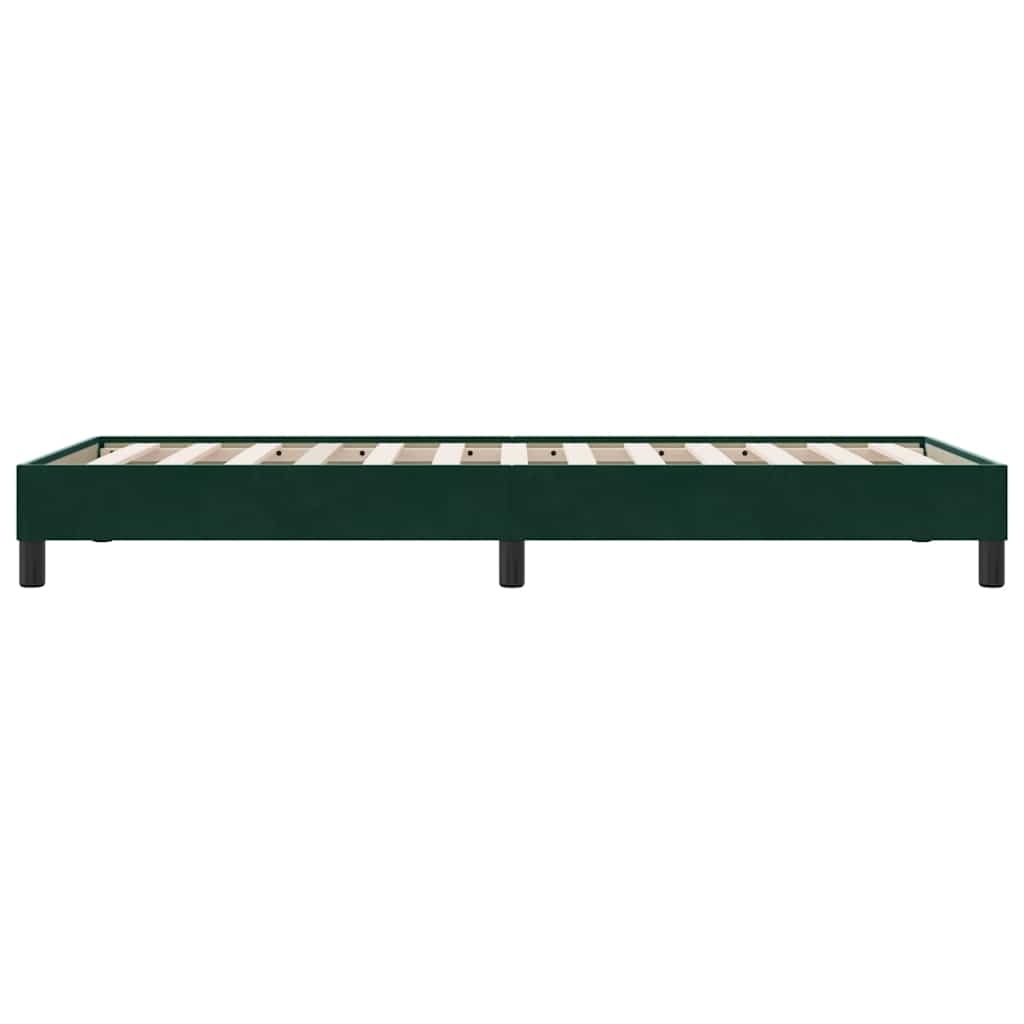 vidaXL Box Spring Κρεβάτι χωρίς στρώμα Σκούρο πράσινο Βελούδινο