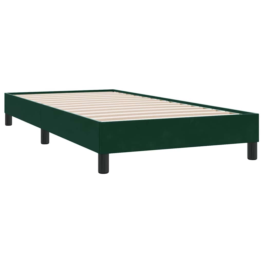 vidaXL Box Spring Κρεβάτι χωρίς στρώμα Σκούρο πράσινο Βελούδινο