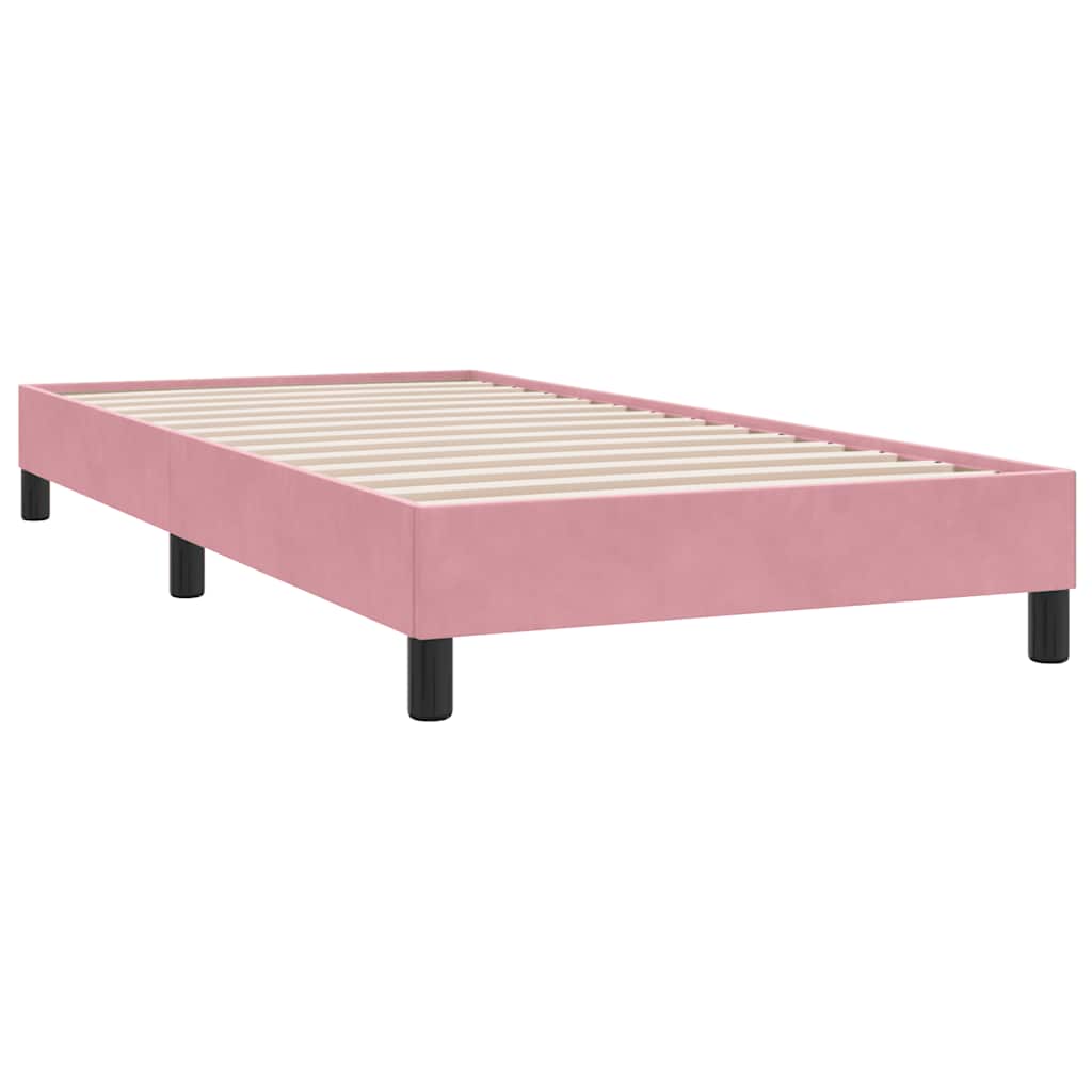 vidaXL Box Spring Κρεβάτι χωρίς στρώμα Ροζ 100x210 cm Βελούδινο