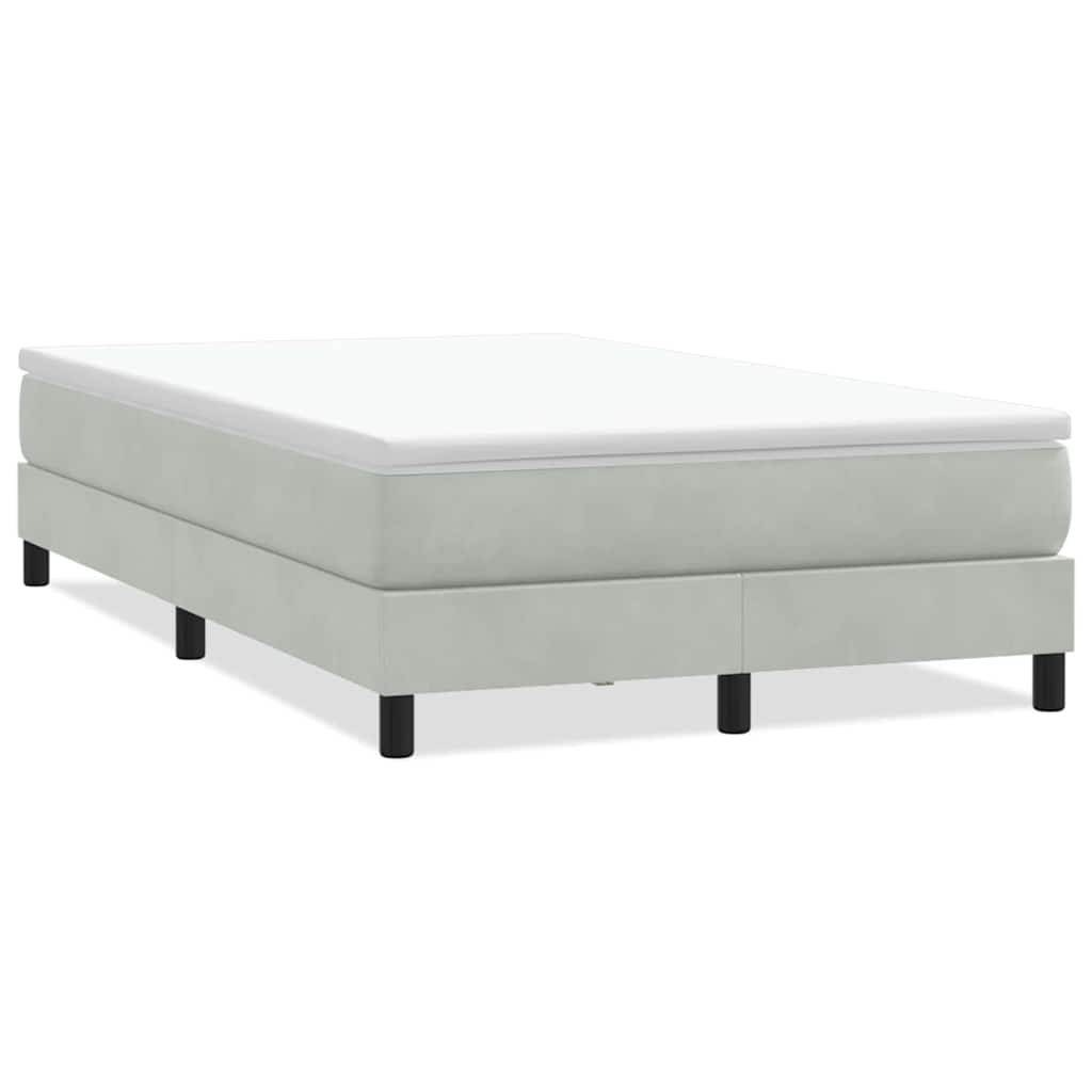 vidaXL Box Spring Κρεβάτι χωρίς στρώμα Ανοιχτό γκρι Βελούδινο