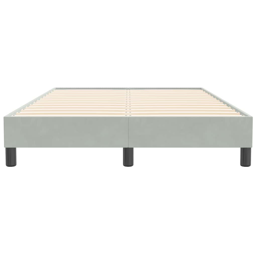 vidaXL Box Spring Κρεβάτι χωρίς στρώμα Ανοιχτό γκρι Βελούδινο