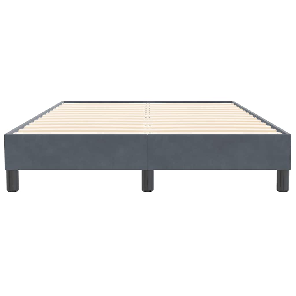 vidaXL Box Spring Κρεβάτι χωρίς στρώμα Σκούρο γκρι Βελούδινο
