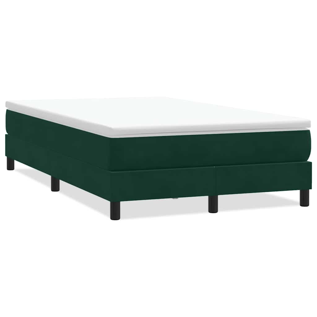 vidaXL Box Spring Κρεβάτι χωρίς στρώμα Σκούρο πράσινο Βελούδινο