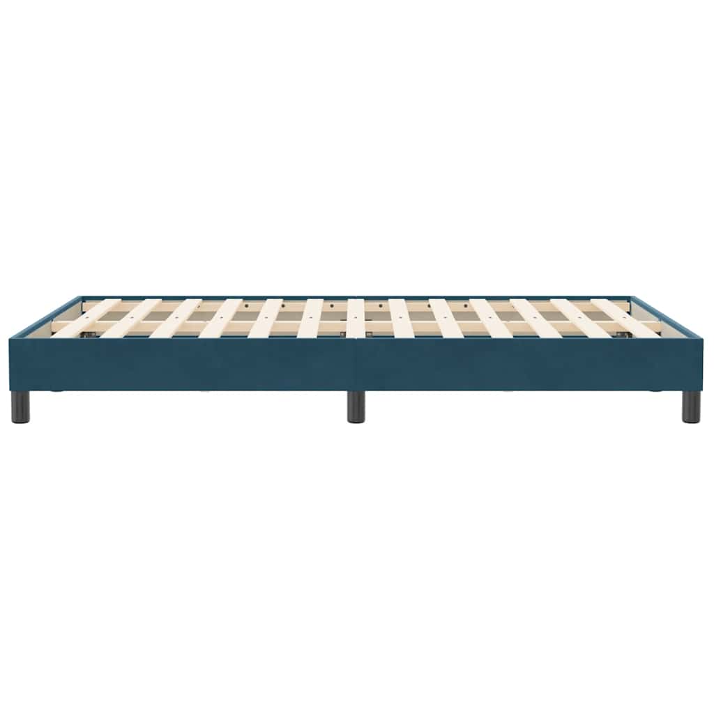 vidaXL Box Spring Κρεβάτι χωρίς στρώμα Σκούρο μπλε Βελούδινο