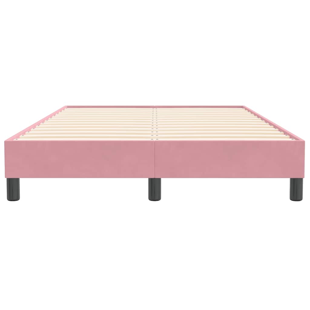vidaXL Box Spring Κρεβάτι χωρίς στρώμα Ροζ 120x210 cm Βελούδινο