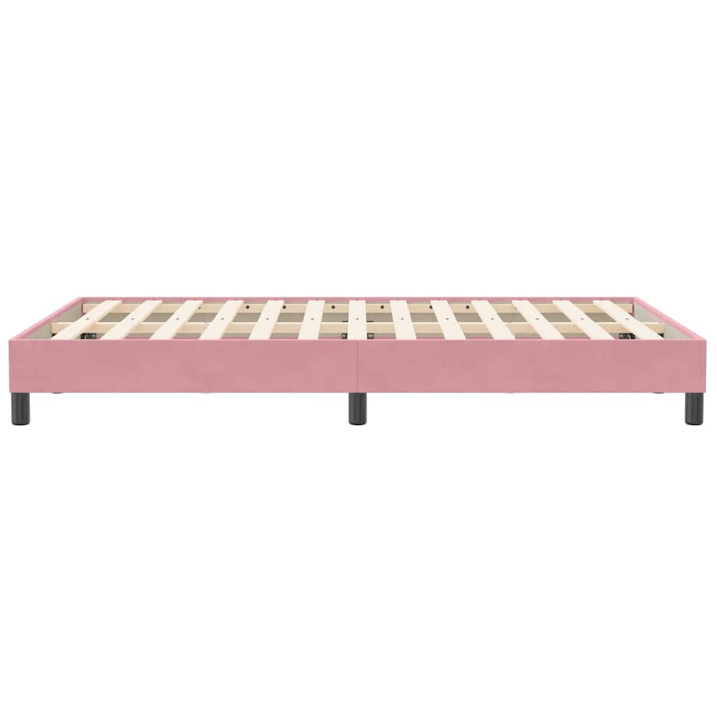 vidaXL Box Spring Κρεβάτι χωρίς στρώμα Ροζ 120x210 cm Βελούδινο