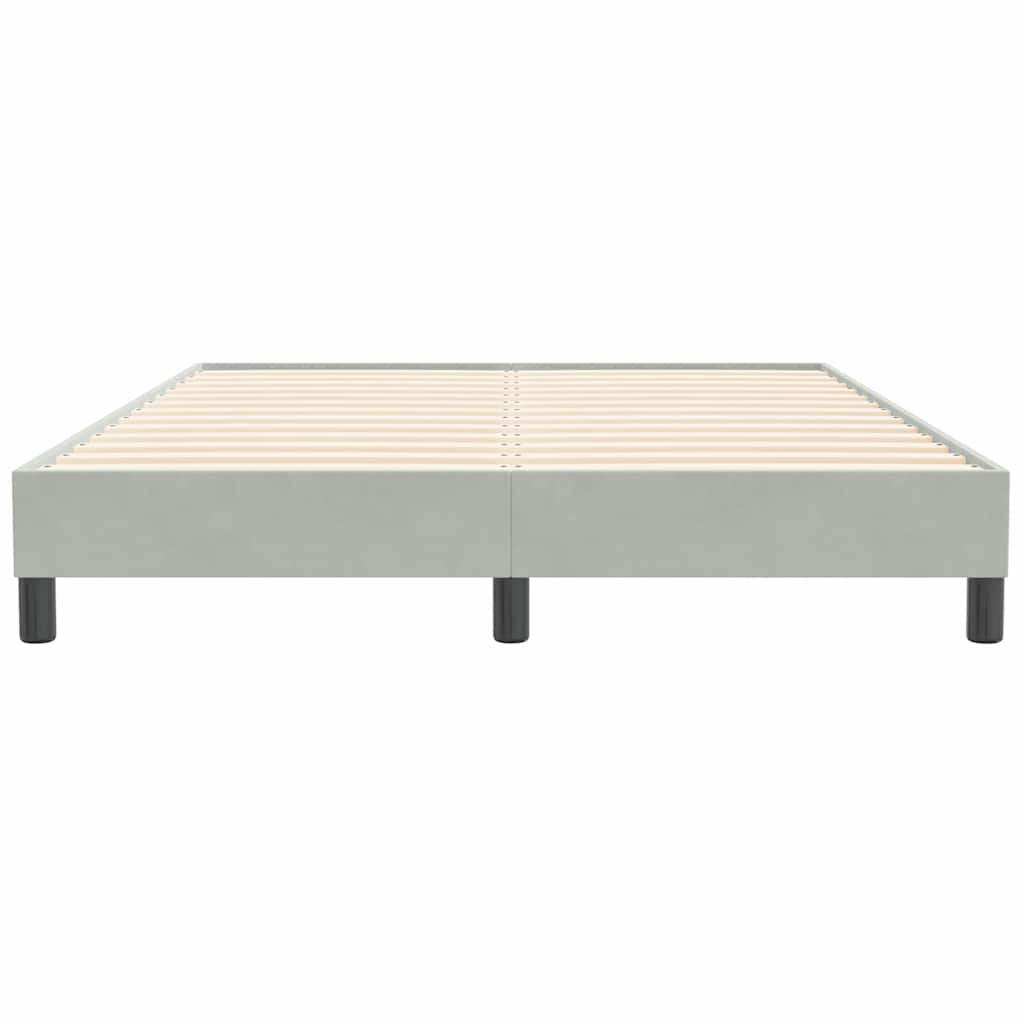 vidaXL Box Spring Κρεβάτι χωρίς στρώμα Ανοιχτό γκρι Βελούδινο
