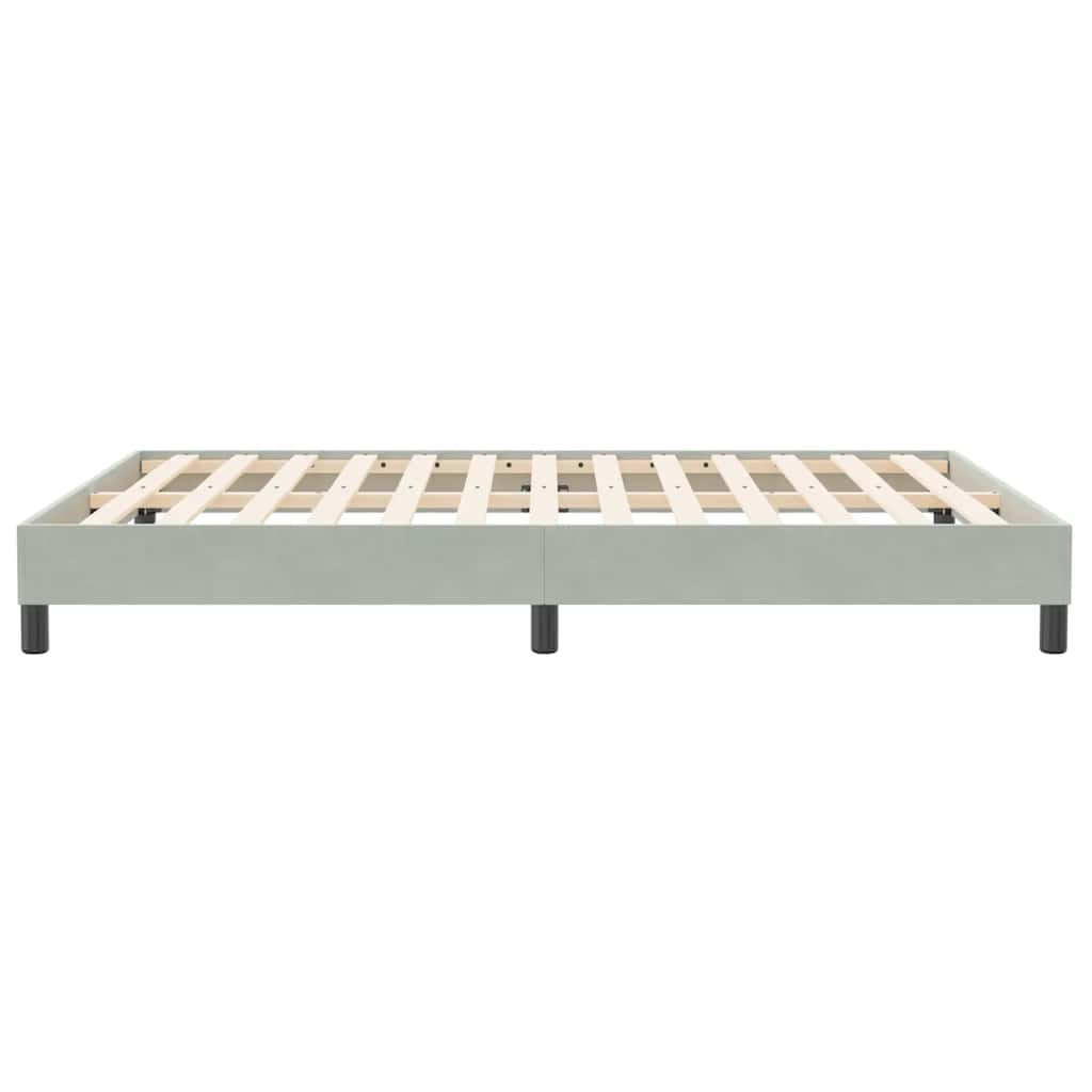 vidaXL Box Spring Κρεβάτι χωρίς στρώμα Ανοιχτό γκρι Βελούδινο
