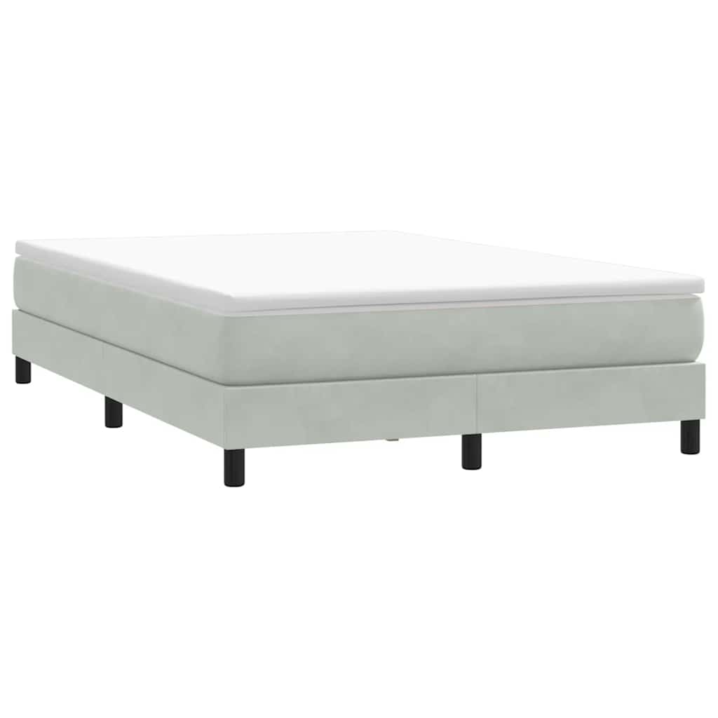 vidaXL Box Spring Κρεβάτι χωρίς στρώμα Ανοιχτό γκρι Βελούδινο