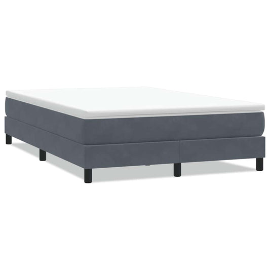 vidaXL Box Spring Κρεβάτι χωρίς στρώμα Σκούρο γκρι Βελούδινο