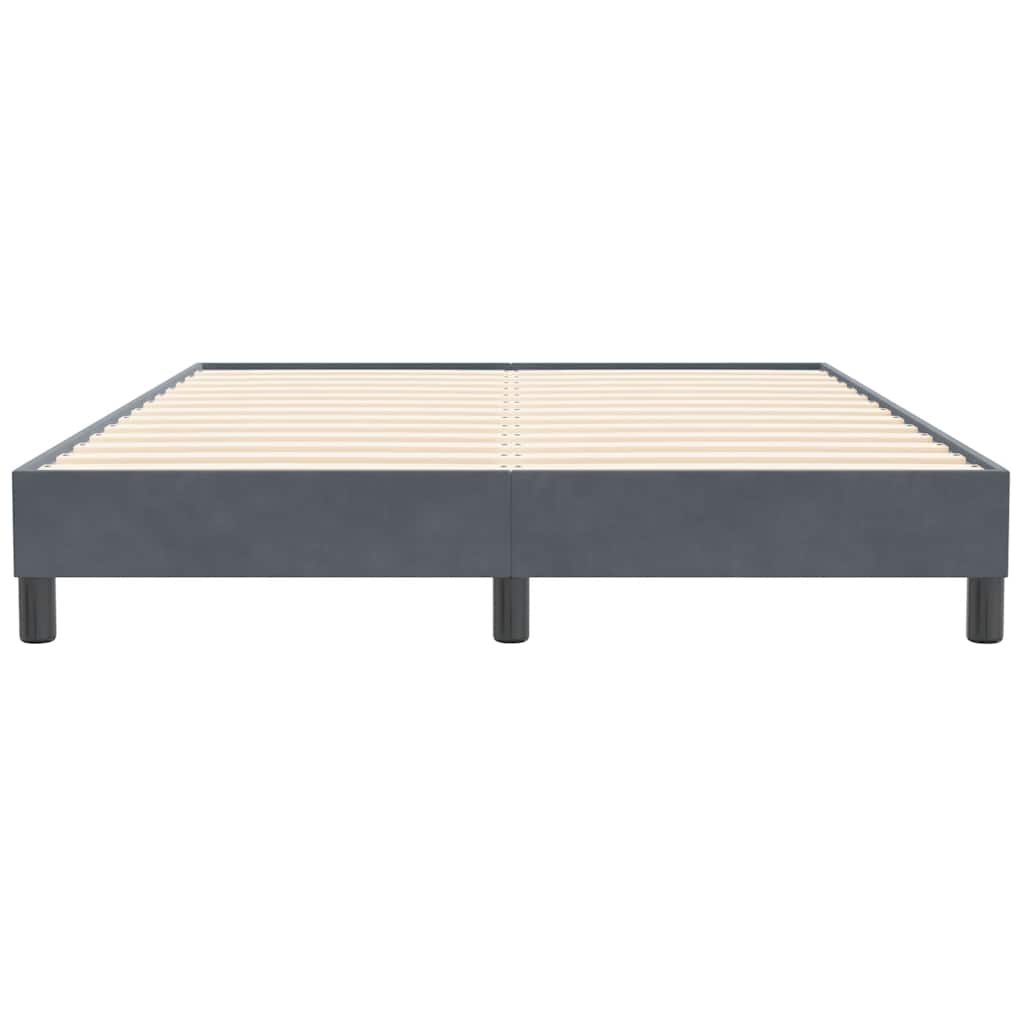 vidaXL Box Spring Κρεβάτι χωρίς στρώμα Σκούρο γκρι Βελούδινο