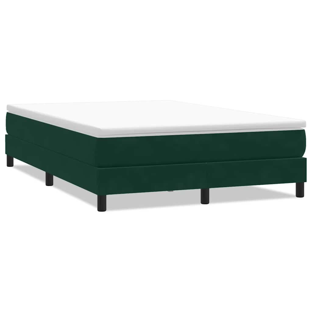 vidaXL Box Spring Κρεβάτι χωρίς στρώμα Σκούρο πράσινο Βελούδινο