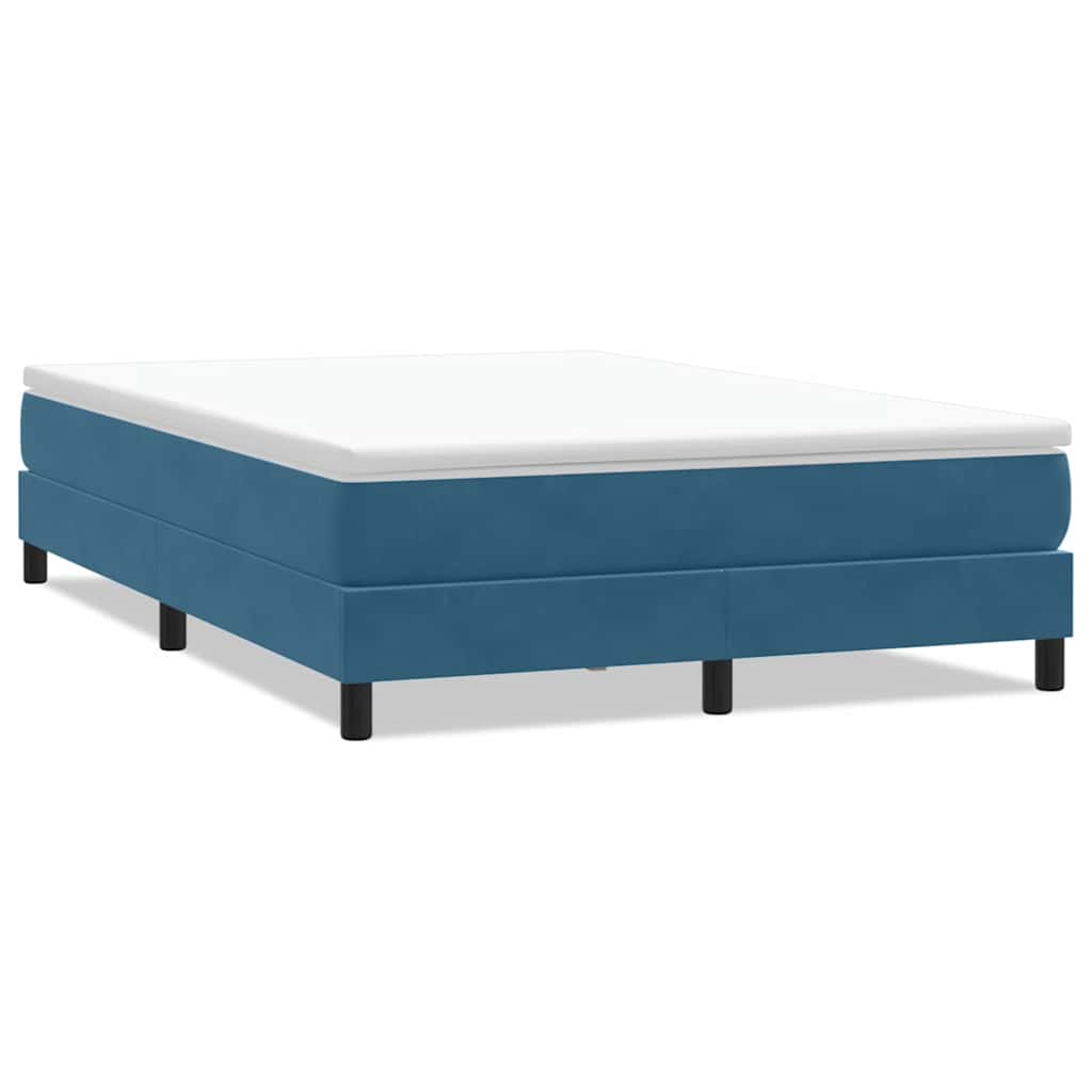 vidaXL Box Spring Κρεβάτι χωρίς στρώμα Σκούρο μπλε Βελούδινο