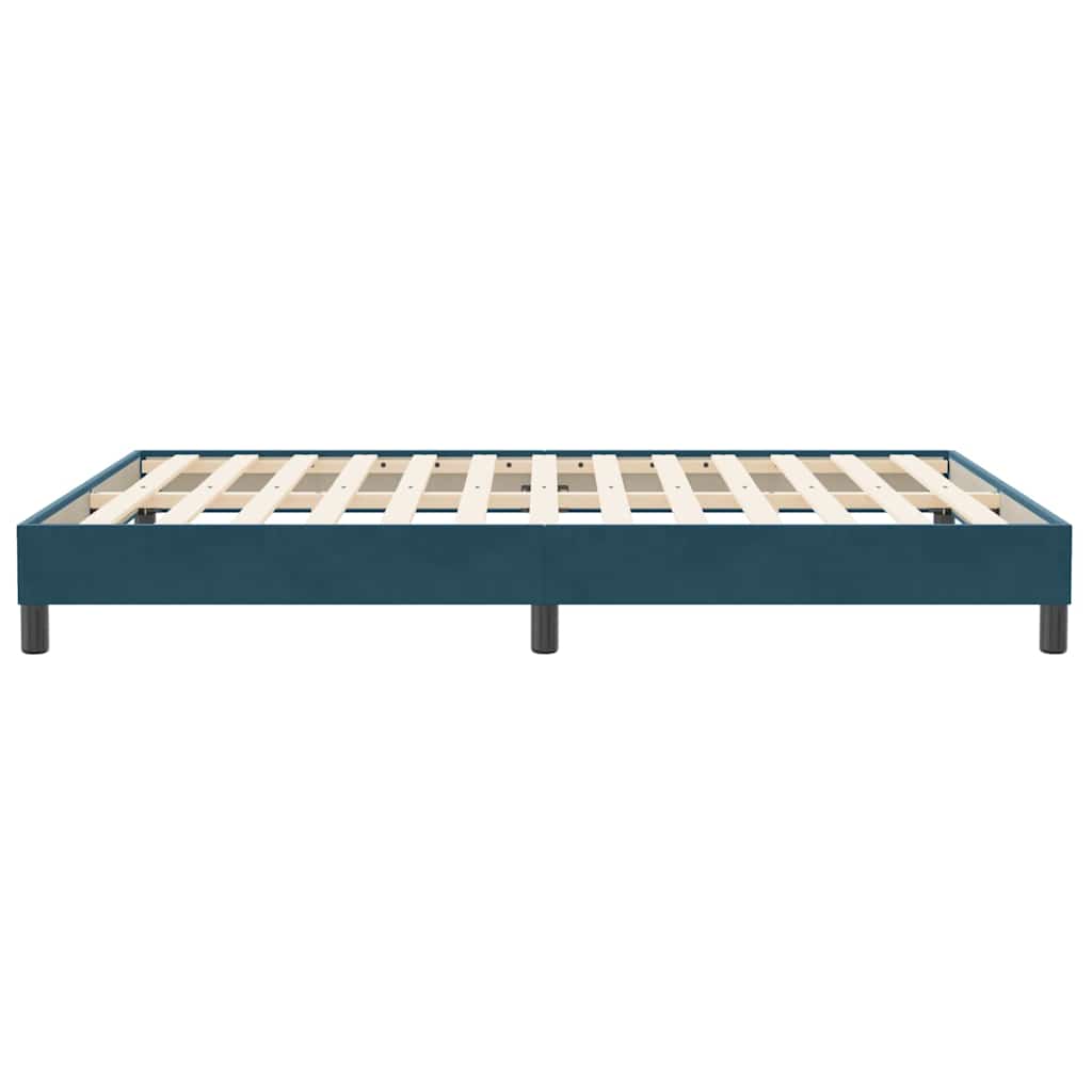 vidaXL Box Spring Κρεβάτι χωρίς στρώμα Σκούρο μπλε Βελούδινο