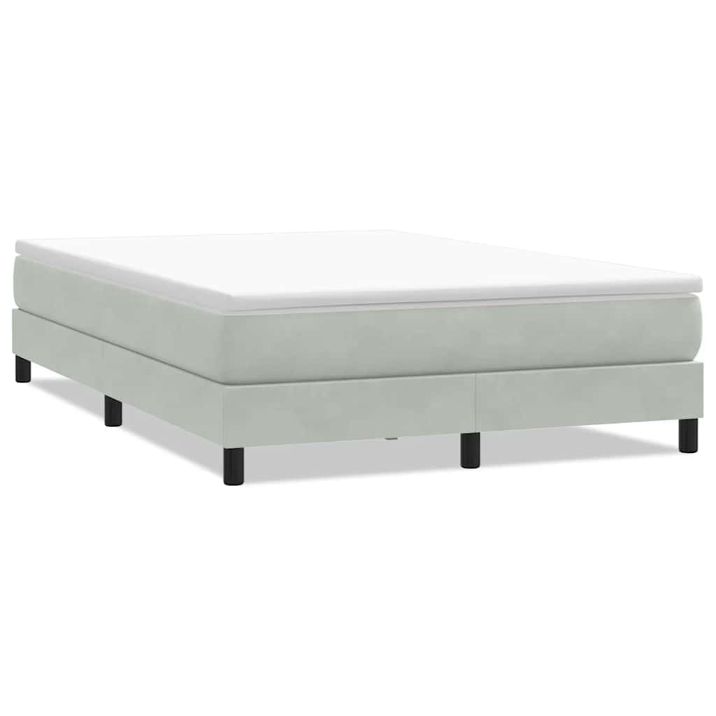 vidaXL Box Spring Κρεβάτι χωρίς στρώμα ανοιχτό γκρι Βελούδινο