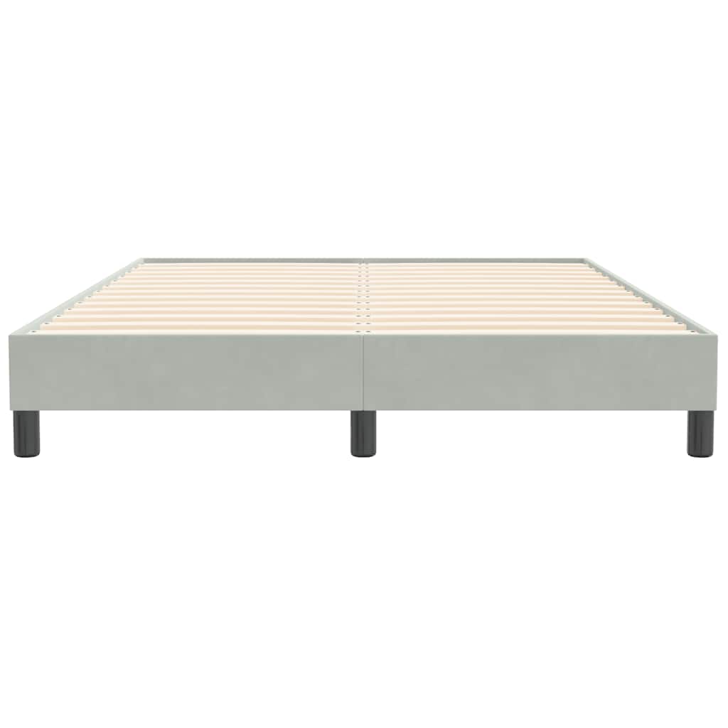 vidaXL Box Spring Κρεβάτι χωρίς στρώμα ανοιχτό γκρι Βελούδινο