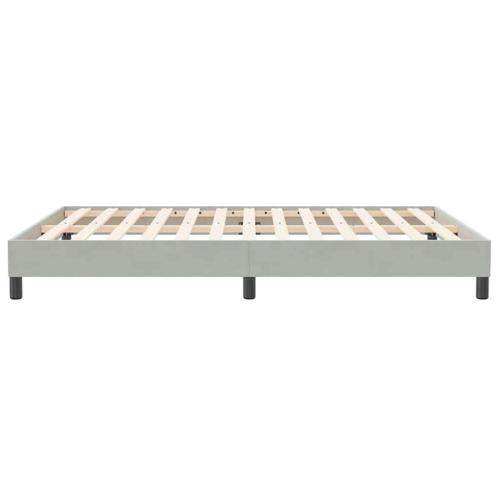 vidaXL Box Spring Κρεβάτι χωρίς στρώμα ανοιχτό γκρι Βελούδινο