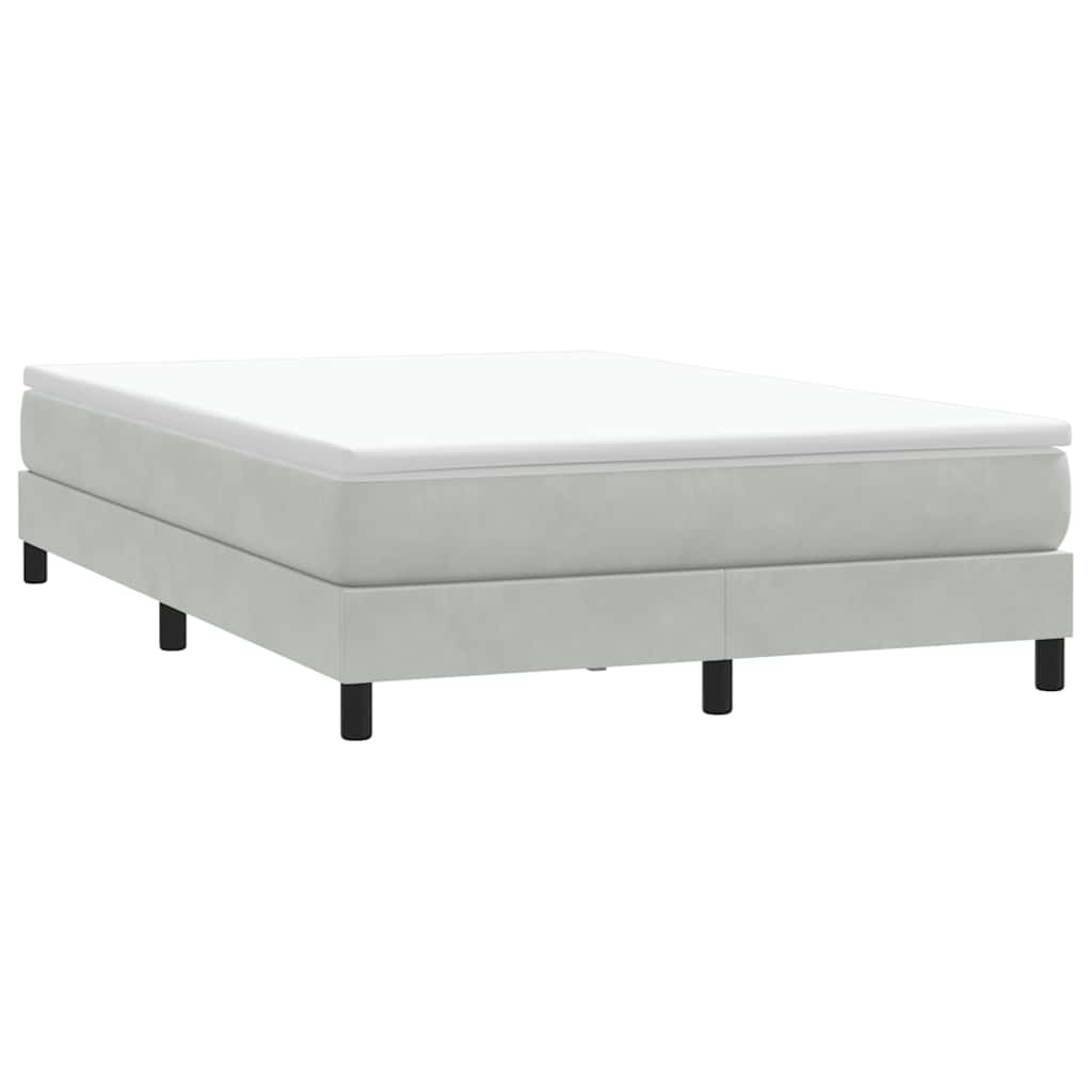 vidaXL Box Spring Κρεβάτι χωρίς στρώμα ανοιχτό γκρι Βελούδινο
