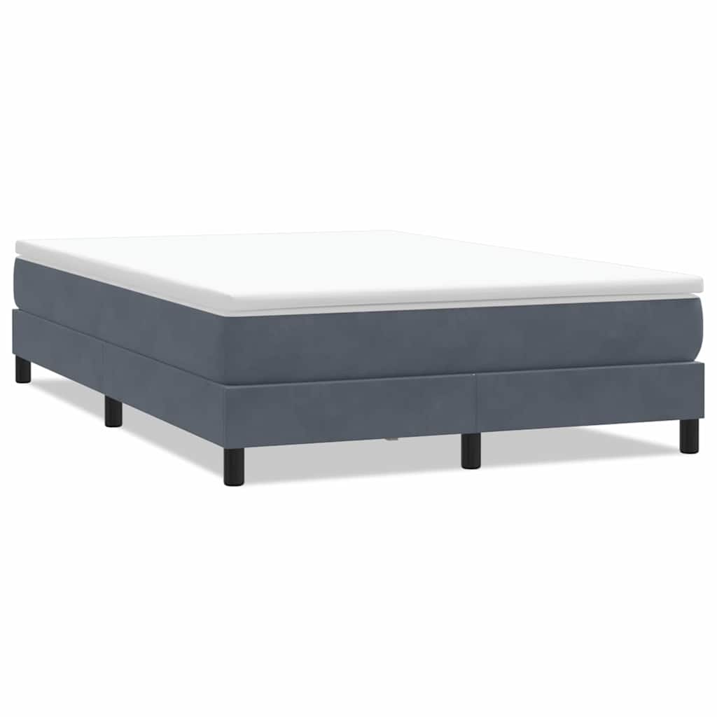 vidaXL Box Spring Κρεβάτι χωρίς στρώμα Σκούρο γκρι Βελούδινο