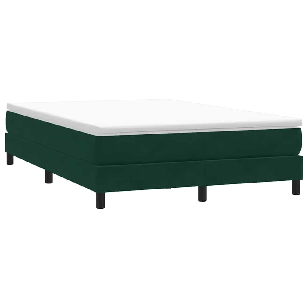 vidaXL Box Spring Κρεβάτι χωρίς στρώμα Σκούρο πράσινο Βελούδινο