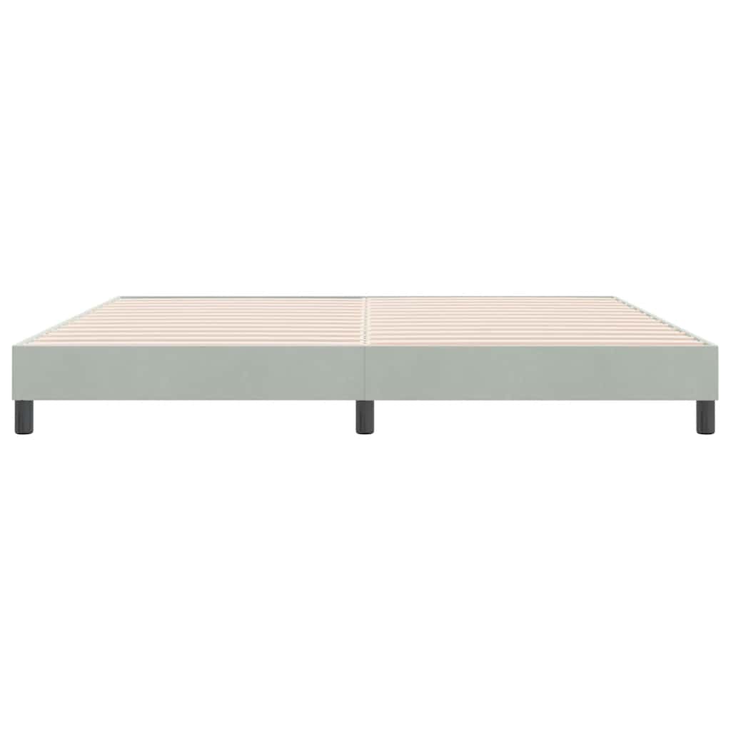 vidaXL Box Spring κρεβάτι χωρίς στρώμα ανοιχτό γκρι Βελούδινο