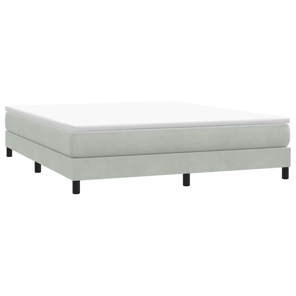 vidaXL Box Spring κρεβάτι χωρίς στρώμα ανοιχτό γκρι Βελούδινο