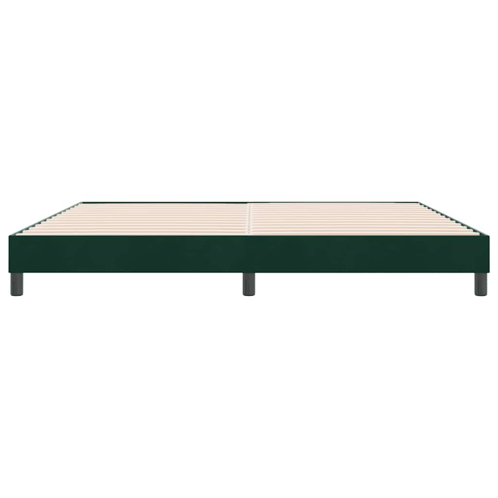 vidaXL Κρεβάτι Boxspring χωρίς Στρώμα Σκούρο Πράσινο 180x210εκ.