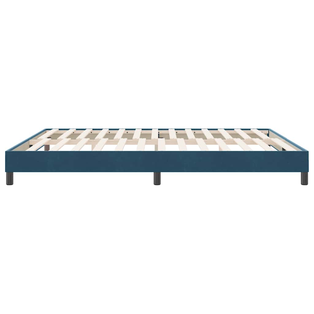 vidaXL Κρεβάτι Boxspring χωρίς Στρώμα Σκούρο Μπλε 180x210 εκ Βελούδινο