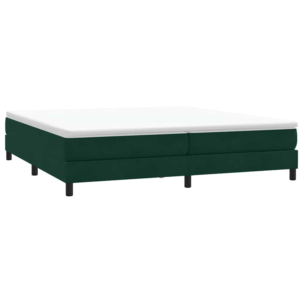 vidaXL Κρεβάτι Boxspring χωρίς Στρώμα Σκούρο Πράσινο 200x210εκ