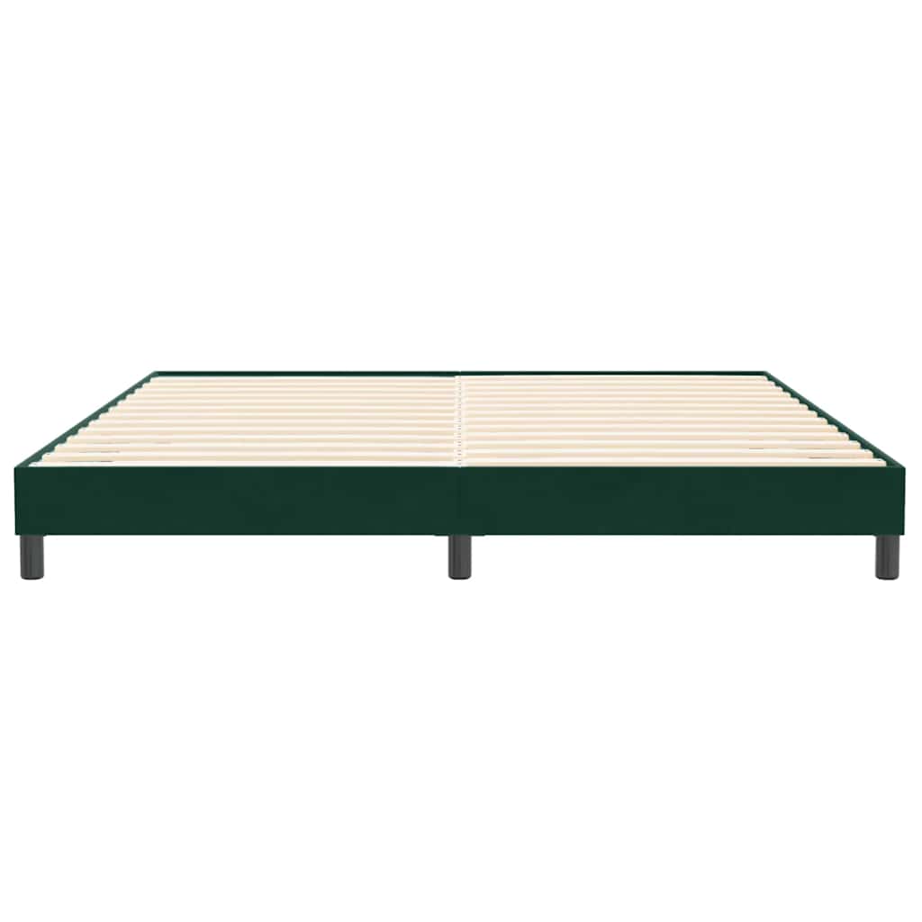 vidaXL Κρεβάτι Boxspring χωρίς Στρώμα Σκούρο Πράσινο 200x210εκ