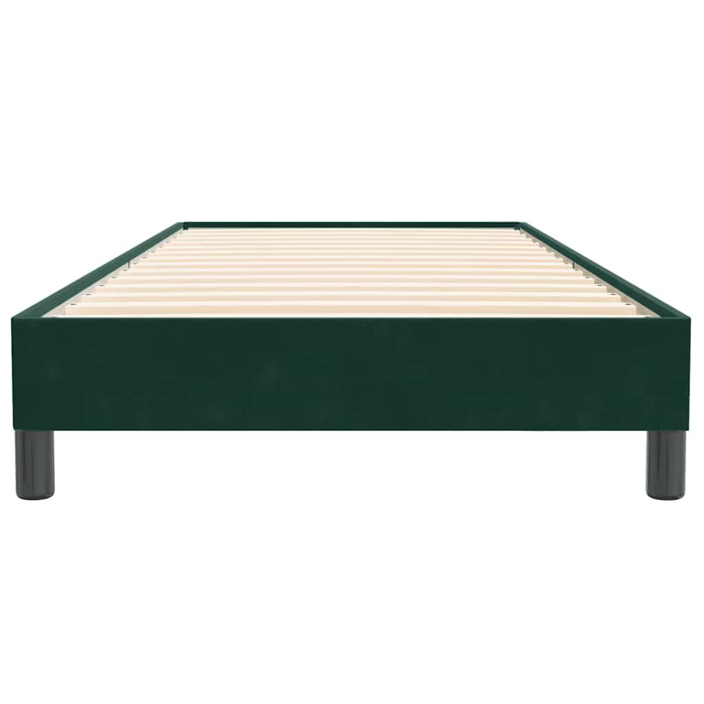 vidaXL Box Spring κρεβάτι χωρίς στρώμα σκούρο πράσινο 90x220 cm