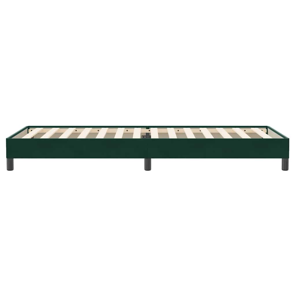 vidaXL Box Spring κρεβάτι χωρίς στρώμα σκούρο πράσινο 90x220 cm