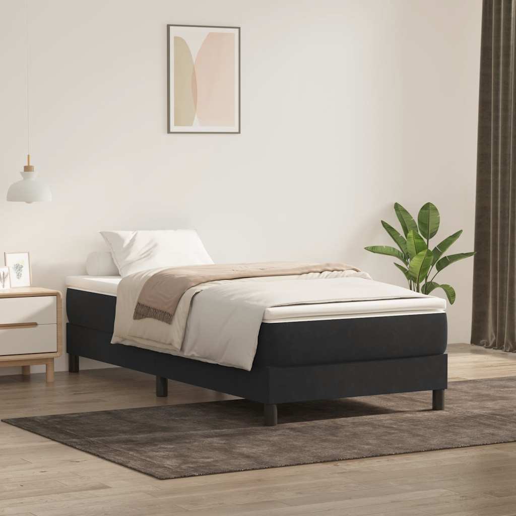 vidaXL Box Spring Κρεβάτι χωρίς στρώμα Μαύρο 100x220 εκ. Βελούδινο