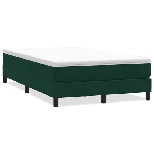 vidaXL Box Spring κρεβάτι χωρίς στρώμα σκούρο πράσινο 120x220cm