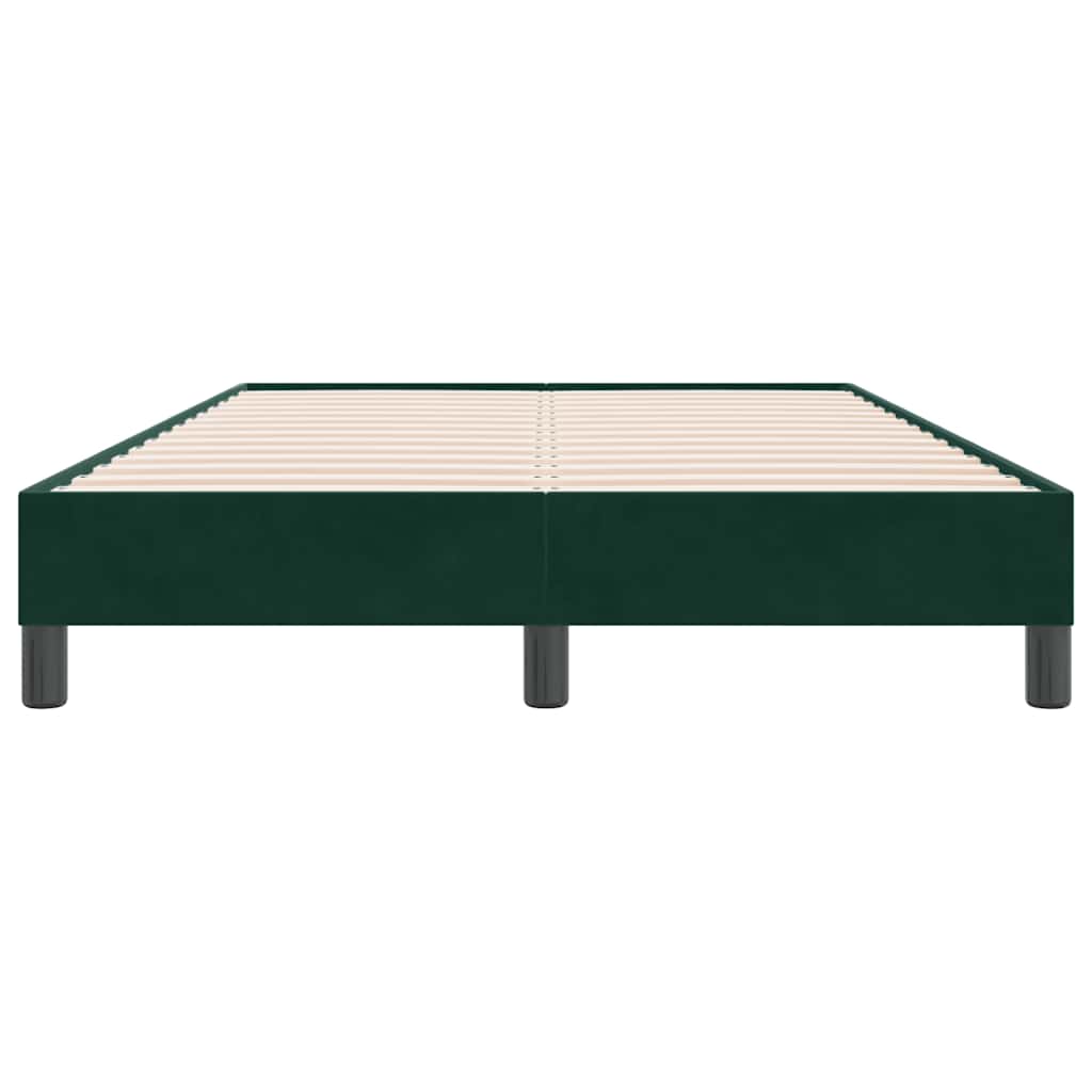 vidaXL Box Spring κρεβάτι χωρίς στρώμα σκούρο πράσινο 120x220cm